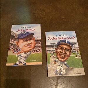 Who Was Babe Ruth? and Who Was Jackie Robinson? Book Set